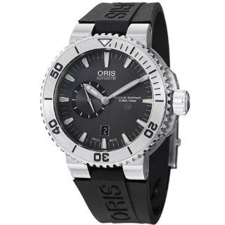 Oris Aquis Black Dial Rubber Automatic Mens Watch 743 7664 7253RS: Oris: Watches