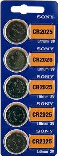 Strip of 5 Genuine Sony CR2025 3v Lithium 2025 Coin Batteries Freshly Packed by Sony : Digital Camera Batteries : Camera & Photo