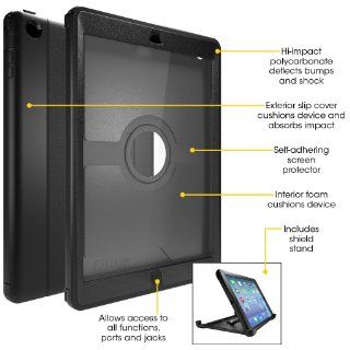 OtterBox Defender Series Case for iPad Air   Retail Packaging   Black: Computers & Accessories