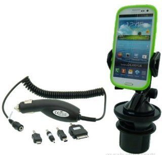 BLACK Cup Holder Base & Charger Car Kit for Samsung Galaxy S3 SGH i747 AT&T: Cell Phones & Accessories
