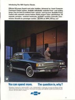 Chevrolet Caprice Classic Why spend more? Ad 1981: Entertainment Collectibles