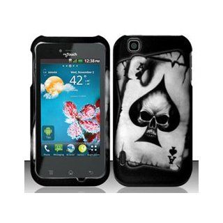 LG myTouch LU9400 / Maxx E739 (T Mobile) Spade Skull Design Hard Case Snap On Protector Cover + Free Magic Soil Crystal Gift: Cell Phones & Accessories