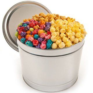 Festive Favorites Popcorn Tin   1 Gallon : Gourmet Snacks And Hors Doeuvres Gifts : Grocery & Gourmet Food
