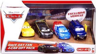 2013 Disney Pixar Cars Race Day Fan 4 Car Gift Pack w/ Clutch Foster Exclusive: Toys & Games