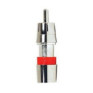 Ethereal Home Theater FS59RCAUS 5 RCA RG 59 Splice Compression Connector, Nickel, Red (5 Pack): Electronics