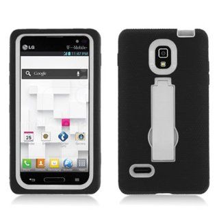 Bundle Accessory for T Mobil LG Optimus L9 P769 / P760   Black White Armor Case with Stand + Lf Stylus Pen + Lf Screen Wiper: Cell Phones & Accessories