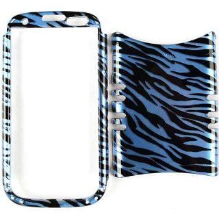 Cell Armor I747 RSNAP TP1304 S Rocker Snap On Case for Samsung Galaxy S3 I747   Retail Packaging   Transparent Design Blue Zebra Print: Cell Phones & Accessories