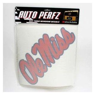 Mississippi "Ole Miss" Rebels Perforated Vinyl Window Decal  Sports Fan Decals  Sports & Outdoors