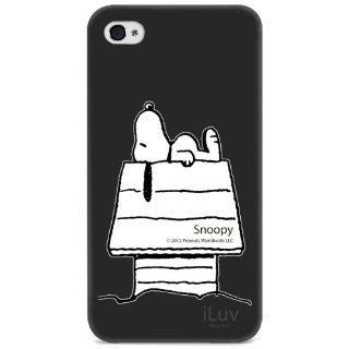 iLuv iCP751SBLK Peanuts Character Case for iPhone 4/4S (Snoopy)   1 Pack   Retail Packaging   Black: Cell Phones & Accessories