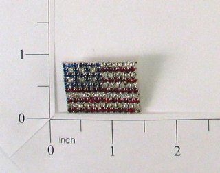 American Flag Rhinestone Pin   Small: Arts, Crafts & Sewing