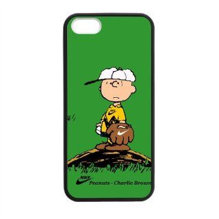 Peanuts Charlie Brown and Snoopy Apple Iphone 5S/5 Case Cover TPU Laser Technology NIKE Anime Comic Cartoon Baseball: Cell Phones & Accessories