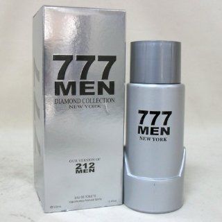 777 Men 3.4 Oz Impression of 212 Men By Carolina Herrera for Men  Eau De Toilettes  Beauty