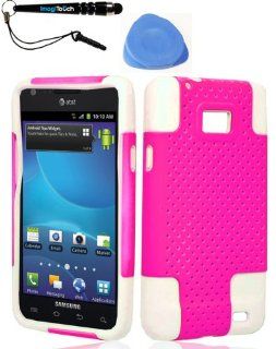 IMAGITOUCH(TM) 3 Item Combo Samsung i777Galaxy S II (AT&ampT) Mesh Case Hot Pink (Stylus pen, Pry Tool, Phone Cover) Cell Phones & Accessories