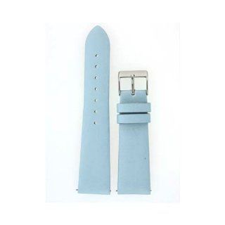 Ladies' Satin Watchband Soft Leather Lining Built in Quick Release Spring Bars Blue 14mm: JP Leatherworks: Watches