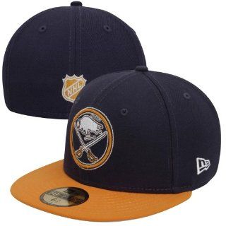 Buffalo Sabres hats : New Era Buffalo Sabres Two Tone 59FIFTY Fitted Hat   Navy Blue/Gold : Sports Fan Baseball Caps : Sports & Outdoors