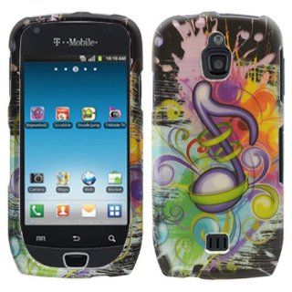 Colorful Music Symbol Splash Paint Rubber Coating Hard Case Faceplate for Samsung Exhibit 4g T759 /T mobile Cell Phones & Accessories