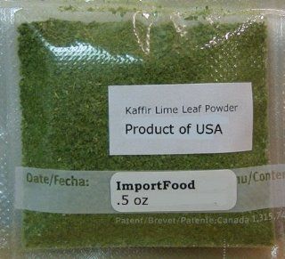 Thai Kaffir Lime Leaf Powder, ImportFood brand, 1/2 oz : Single Spices And Herbs : Grocery & Gourmet Food
