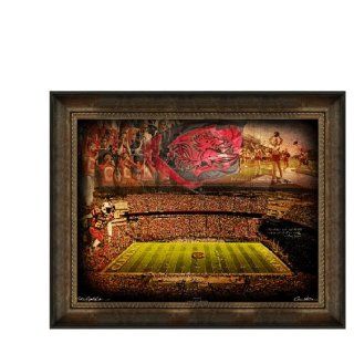 South Carolina Gamecocks Artwork "Gamecocks" 30"x40" Framed Canvas  Sports Fan Prints And Posters  Sports & Outdoors