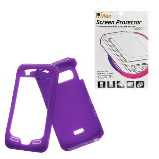 GTMax Purple Silicone Soft Cover Case + LCD Screen Protector for Sprint Samsung Moment M900: Cell Phones & Accessories