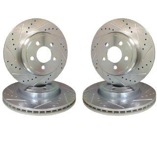 Emil Performance Emil4Ds386 Cross Drilled And Slotted Brake Rotors Dodge Neon Srt 4: Automotive