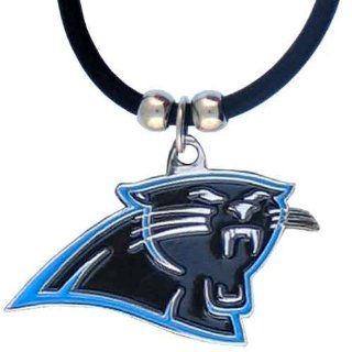 NFL Carolina Panthers Rubber Cord Logo Necklace  Sports Fan Necklaces  Sports & Outdoors