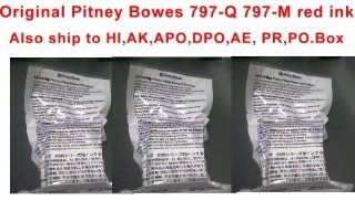 Pitney Bowes 3 pack of Genuine/Authentic/Real/Actual/Original new Red Fluorescent Ink Cartridge 797Q or 797M. 797 M and 797 Q are the same inks for k700 K7M0 postage meter mailstation 2 printer machine.: Office Products