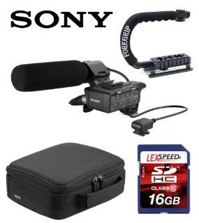 Sony XLRK1M XLR K1M Balanced Audio Adapter for Alpha Camera (Black) + Sony Case + ForeGrip Action Handle + 16GB Class 10 Deluxe Kit : Slr Digital Cameras : Camera & Photo