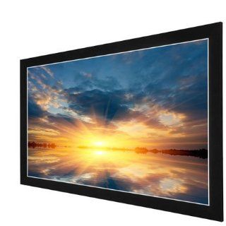 Black Aluminum Frame Projector Matte White Wide Screen Fixed Wall Mount 84" Diagonal 16:9 Ratio 73x41 Inch View Area for Home Theater Office HD Projection Panel: Electronics