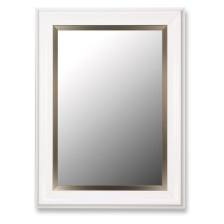 Glossy White Grande with Champagne Wall Mirror   Wall Mirrors