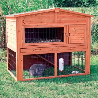 TRIXIE Rabbit Hutch with Attic   Large   Rabbit Cages & Hutches