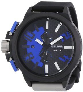 Welder by U boat K35 Oversize Chronograph Black PVD Steel Mens Watch Blue Dial K35 2503: Watches
