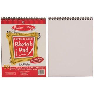 9 x 12 Sketch Pad   50 sheets of portfolio quality fade resistant white paper: Health & Personal Care