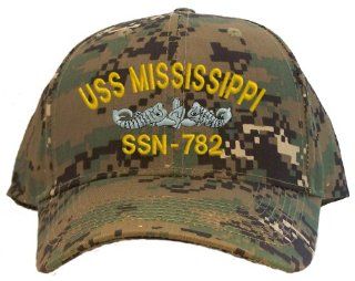 USS Mississippi SSN 782 Embroidered Baseball Cap   Digital Camo: Everything Else