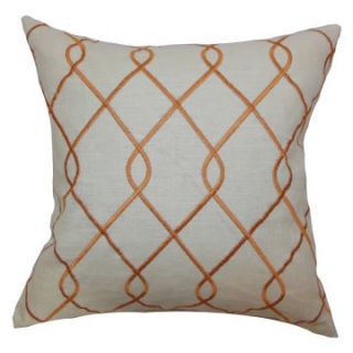 The Pillow Collection Jolo Geometric Pillow   Papaya   Decorative Pillows