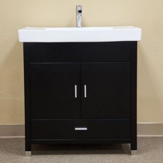 Bellaterra Andria 31.5 in. Black Single Bathroom Vanity with Optional Mirror   Single Sink Bathroom Vanities