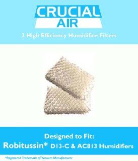 2 Robitussin Humidifier Replacement Wick Filter; Part # AC 813, AC813, AC 813, D13 C, D13C, D13 C; Designed & Engineered by Crucial Air  