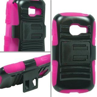 Pink Rhino Hybrid Gel Case Cover w/ Stand for Samsung Galaxy Centura S738 + Pen Stylus: Cell Phones & Accessories