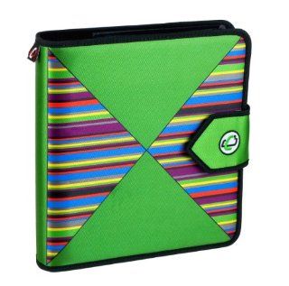 Case It Velcro Closure 2 inch 3 Ring Binder with Tab File, Green Print (S 815 GRN P) : Office Binders : Office Products