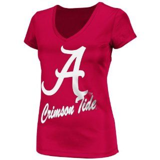 NCAA Alabama Crimson Tide Women's Wild Thing V Neck Tee, X Large, Cardinal : Sports Fan T Shirts : Sports & Outdoors
