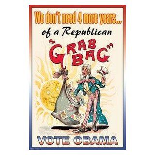 Framed Black poster printed on 20 x 30 stock. Republican Grab Bag   Mixed Media Paintings