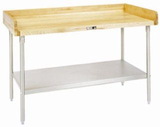 Work Table w Base Shelf (48 in. x 24 in.   Stainless Steel)   Kitchen Island Riser