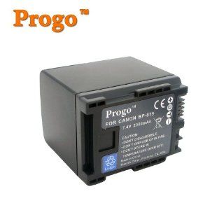 Progo Brand Intelligent Li Ion Rechargeable Replacement Digital Camcorder Battery For Canon BP 819 BP819 (Extended Capacity of BP 808 BP 809). Made with info chip.  Camera & Photo