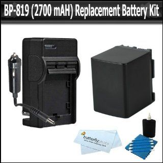 Battery Kit For Canon VIXIA HF G30 series Flash Memory Camcorder Includes 5hr Extended Replacement BP 819 (2100 mAH) Battery + Ac/Dc Rapid Travel Charger + Cleaning Kit : Camera & Photo