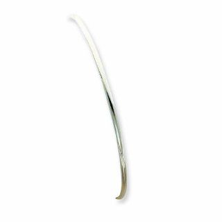 14k White Gold 2mm Solid Polished Half Round Slip On Bangle: Shop4Silver: Jewelry