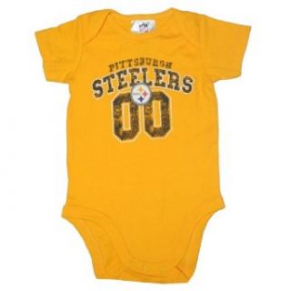 NFL Pittsburgh Steelers Infant One Piece Short Sleeve Bodysuit 0 3M Yellow : Infant And Toddler Sports Fan Apparel : Clothing