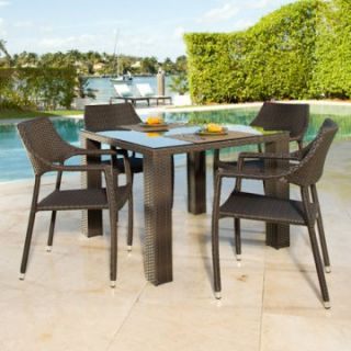 Source Outdoor Tuscanna St. Tropez All Weather Wicker Patio Dining Set   Seats 4   Patio Dining Sets