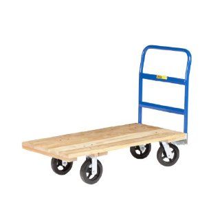 Little Giant W3048 6MR Hardwood Deck Platform Truck with 6" Mold On Rubber Wheels, 2000 lbs Capacity, 48" Length x 30" Width: Industrial & Scientific