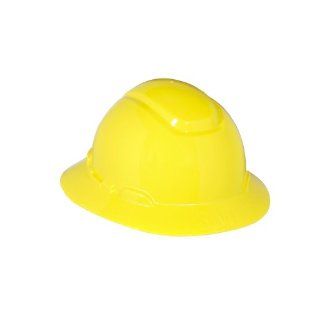 3M Full Brim Hard Hat H 802R, 4 Point Ratchet Suspension, Yellow: Hardhats: Industrial & Scientific