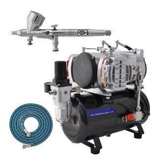 MASTER Airbrush G44 with AirBrush Depot TC 828 Twin Piston Air Compressor w/ Tank