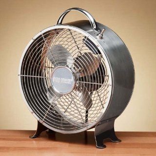 12.5" Decorative Antique Style Silver Metal Vintage Table Fan   Electric Household Tabletop Fans